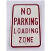 Image 1 : Antique No Parking Loading Zone Sign