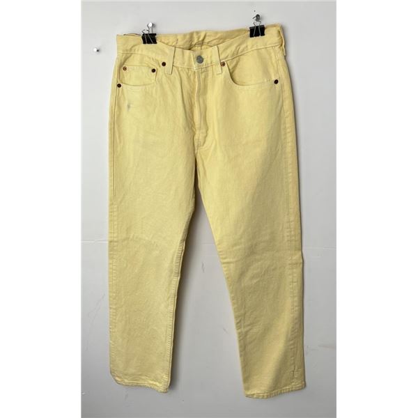 1980s Levis 501 Canary Yellow Jeans 32 30