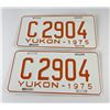 1975 Yukon License Plates Matched Set