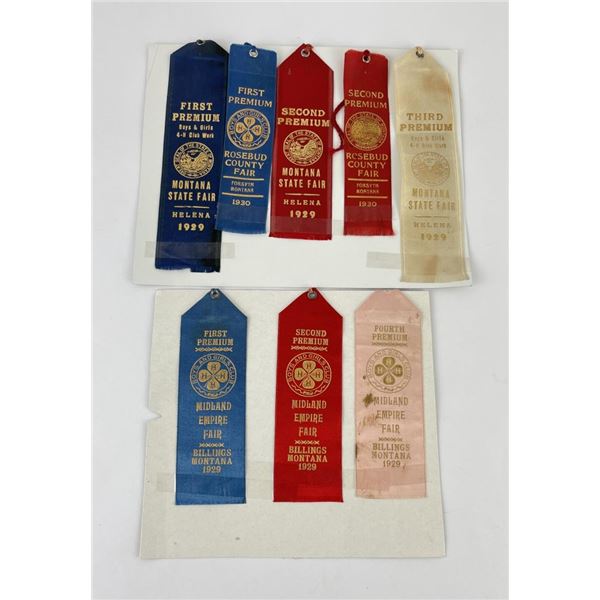 1929 Montana State Fair Ribbons