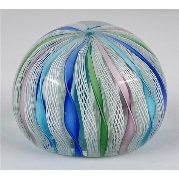 Murano Glass Zanfrico Swirl Paperweight