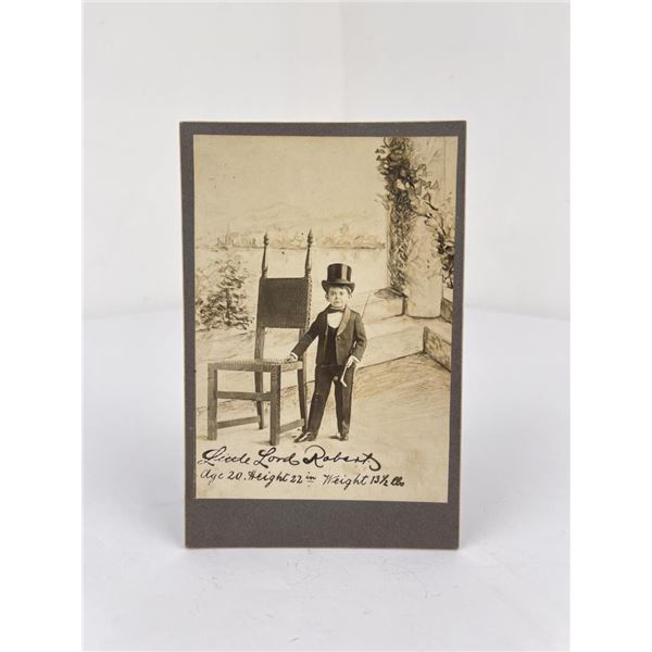 Lord Little Robert Cabinet Photo Circus Midget