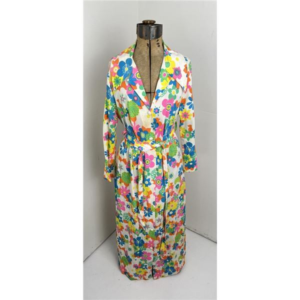 Mid Century Dress Peter Max Flowers