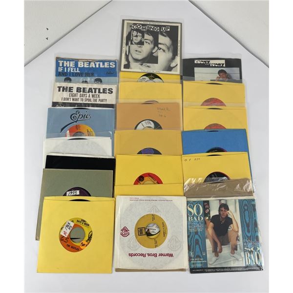 Collection of Beatles 45 Records