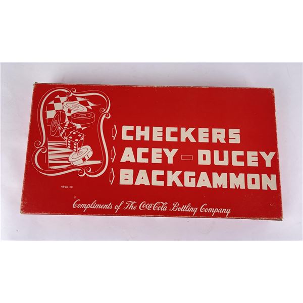 Coca Cola Checkers Acey Ducey Backgammon