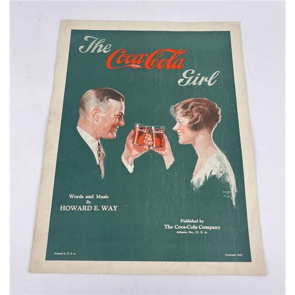 The Coca Cola Girl Sheet Music 1927