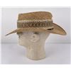 Image 2 : Woven Straw Rattlesnake Skin Cowboy Hat
