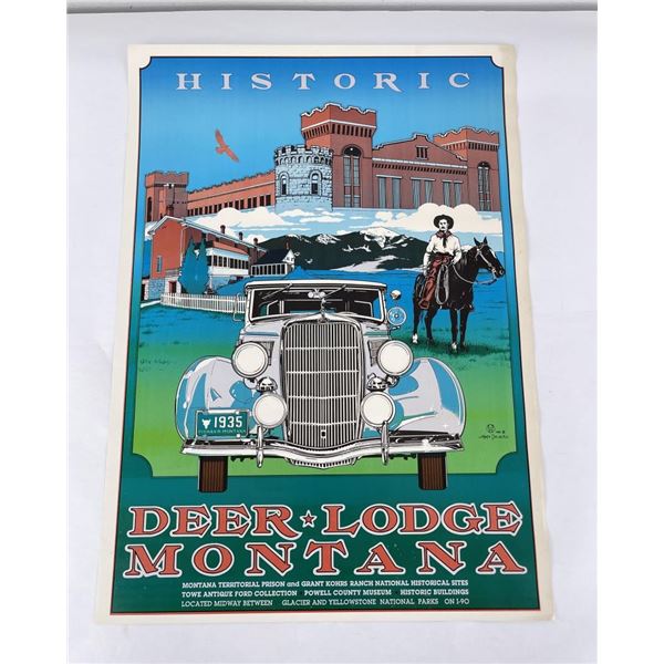 Monte Dolack Deer Lodge Montana Poster
