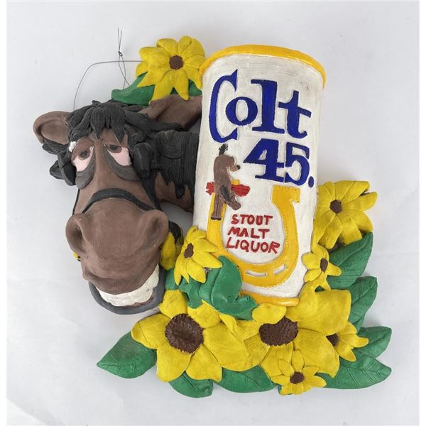 Colt 45 Chalkware Beer Sign