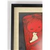 Image 3 : Girl and Dove Kaoru Kawano Woodblock Print