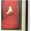 Image 5 : Girl and Dove Kaoru Kawano Woodblock Print