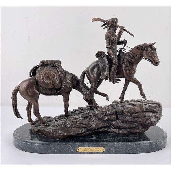 Frederic Remington A White Trapper Bronze