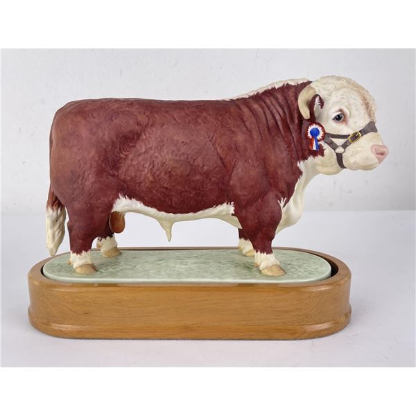Royal Worcester Hereford Bull Porcelain Cow