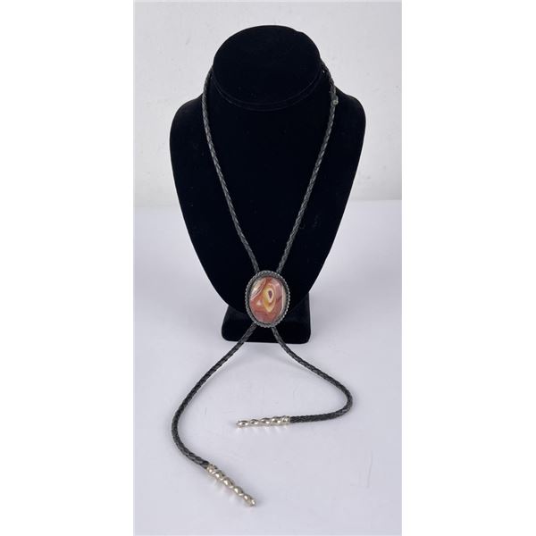 Navajo Sterling Silver Jasper Bolo Tie