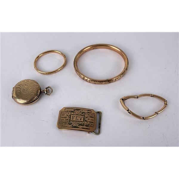 Group of Victorian Gold Filled Items