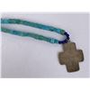 Image 2 : Navajo Turquoise and Lapis Cross Necklace
