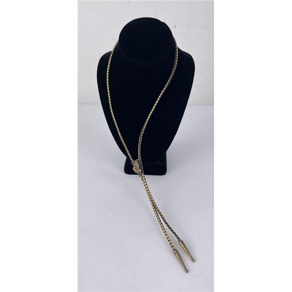 Western Faux Gold Nugget Bolo Tie