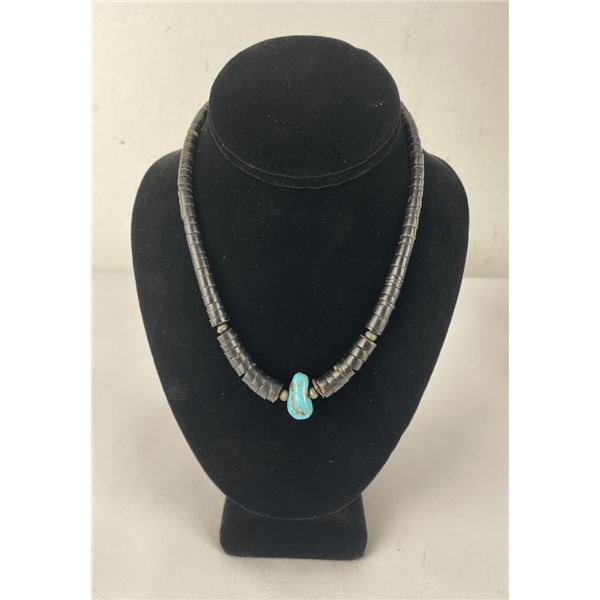 Santo Domingo Indian Heishi Turquoise Necklace