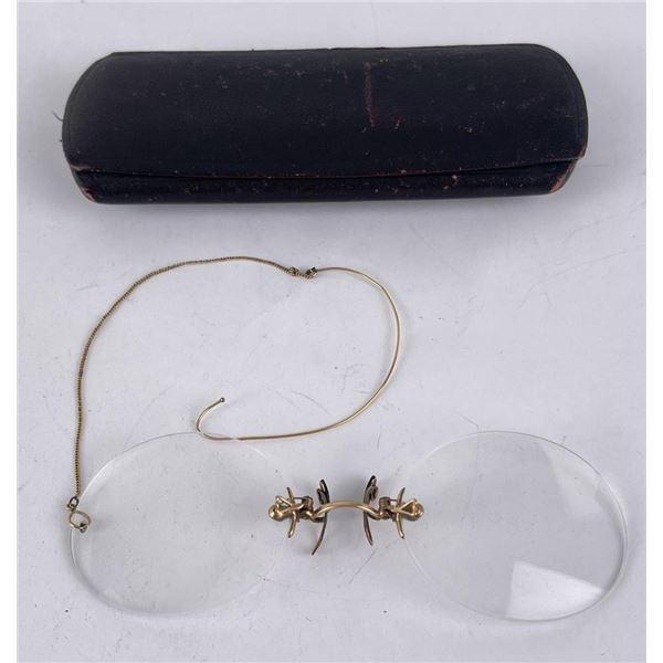Antique Gold Filled Pince Nez Glasses