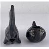 Image 2 : Pair of Mexican Black Pottery Items