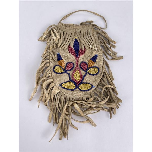 Sioux Indian Beaded Leather Bag