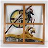 Image 1 : Custom Made Mountain Lion Stained Glass Window