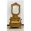 Image 1 : Antique Oak Mirrored Hall Tree