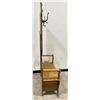 Image 9 : Antique Oak Mirrored Hall Tree