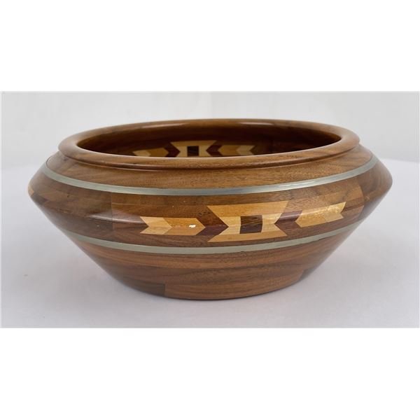 Custom Made Inlaid Wood Bowl