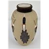 Image 2 : Navajo Indian Sand Painting Vase Pot