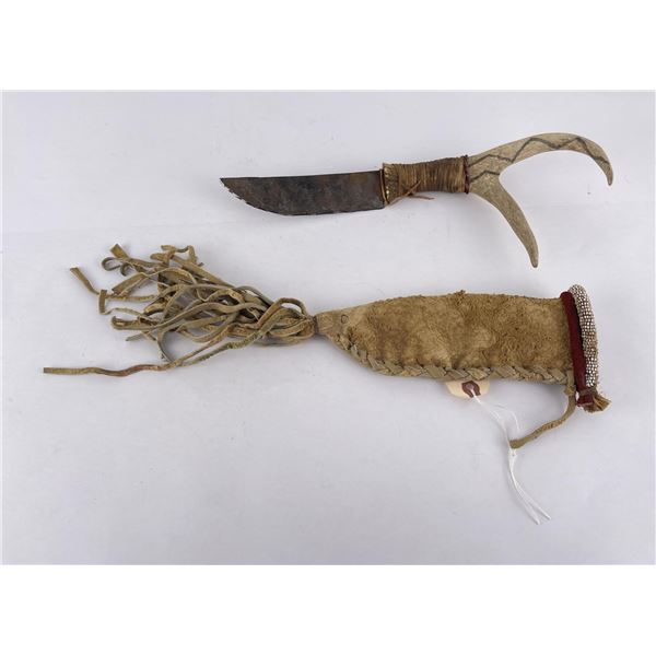 Native American Indian Made Knife and Sheath