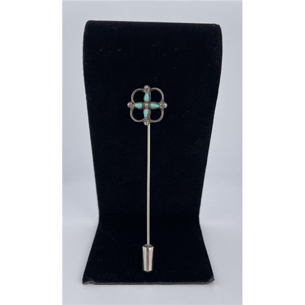 Zuni Sterling Silver Petit Point Stick Pin