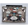 Zuni Thunderbird Sterling Silver Belt Buckle