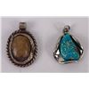Pair of Navajo Necklace Pendants Turquoise