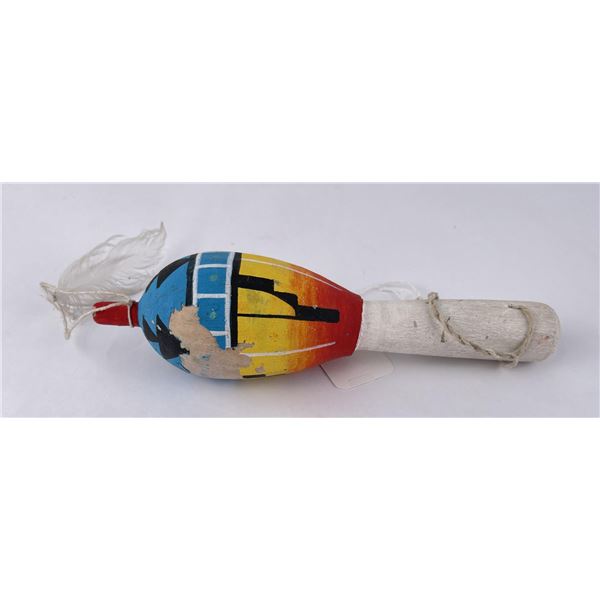Hopi Indian Painted Dance Rattle