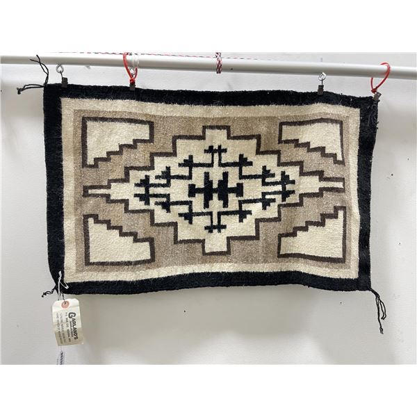 Two Grey Hills Navajo Indian Blanket Rug