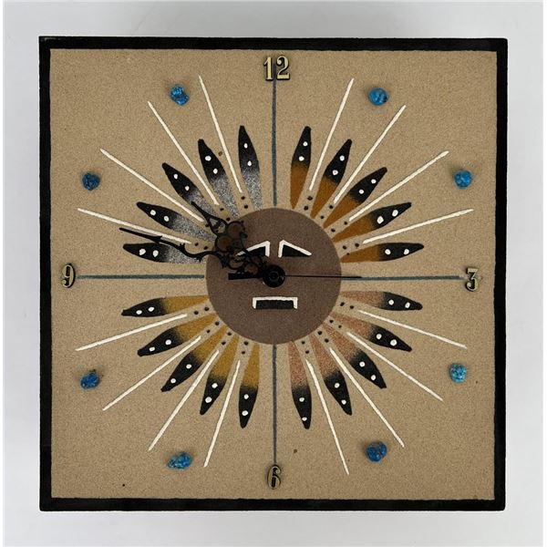 Navajo Indian Sand Painting Clock