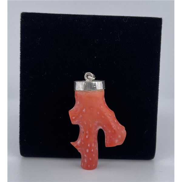 Sterling Silver Chinese Branch Coral Pendant