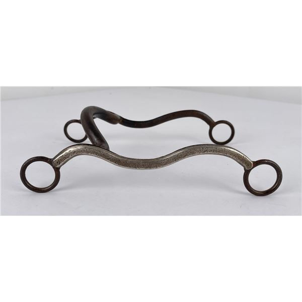 Antique California Silver Overlay Horse Bit