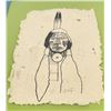 Image 2 : John Nieto Taos Indian Pen and Ink Drawing
