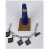 Image 3 : Sterling Silver Cub Scout Charm Bracelet and Ring