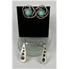 Image 1 : Sterling Silver Earrings Turquoise