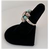 Image 2 : Sterling Silver Turquoise Mother of Pearl Ring