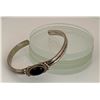 Image 1 : Navajo Sterling Silver Jet Bracelet
