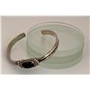 Image 2 : Navajo Sterling Silver Jet Bracelet