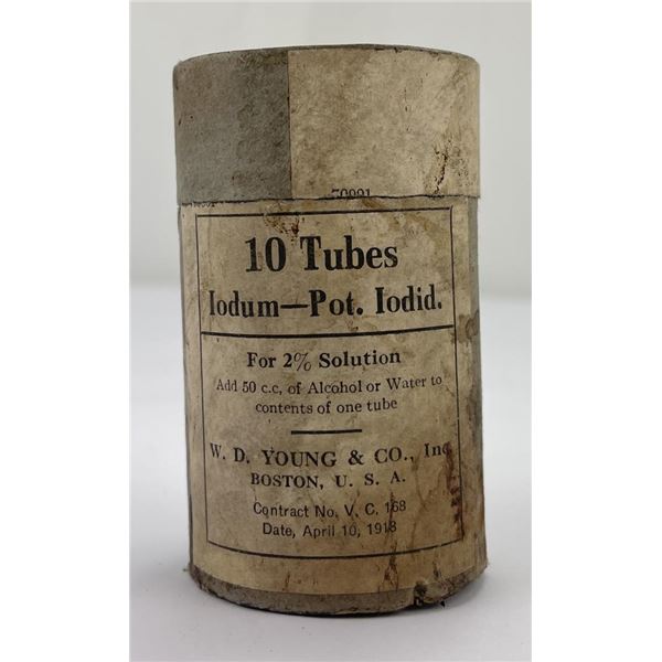 WW1 1918 Medical Tubes of Iodum