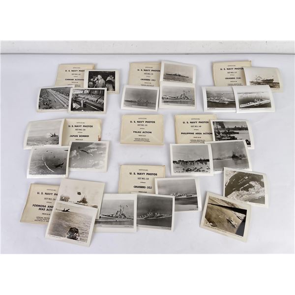 WW2 Lot of 8 Packets of US Navy Photographs