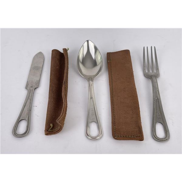 WW2 Knife Fork Spoon Mess Kit Set