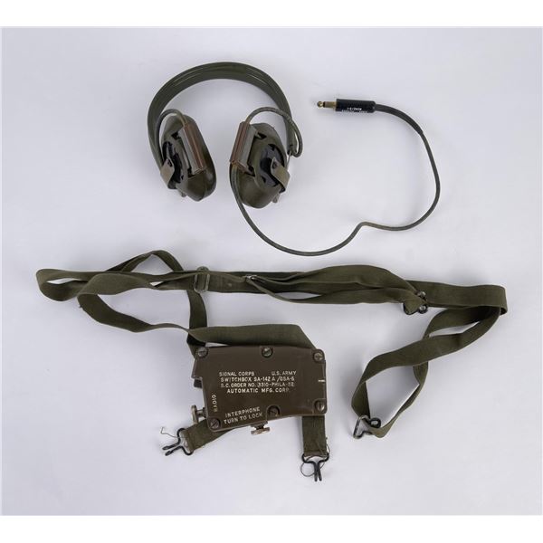 Vietnam War H13/U Headset w/ Chest Control Box