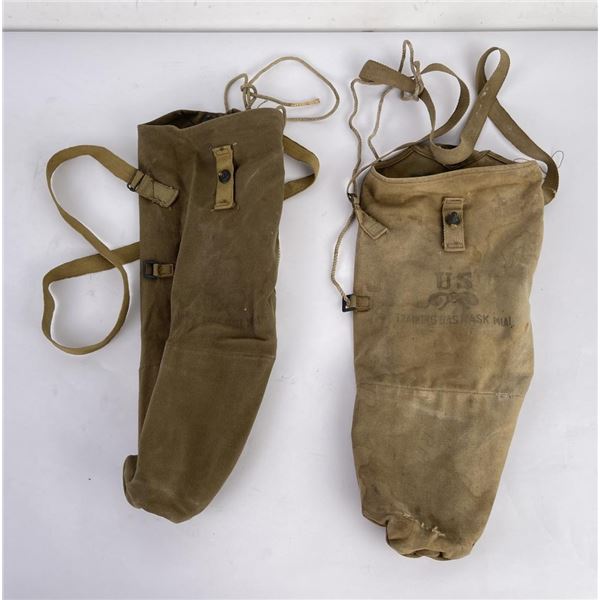 WW2 US Army Training Gas Masks Bags M1A1 Airborne